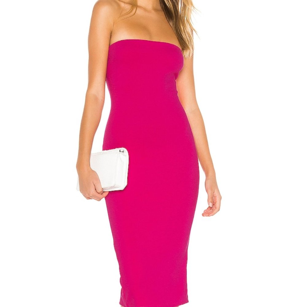 NWT superdown Lilian Strapless Slit Dress SZ XS